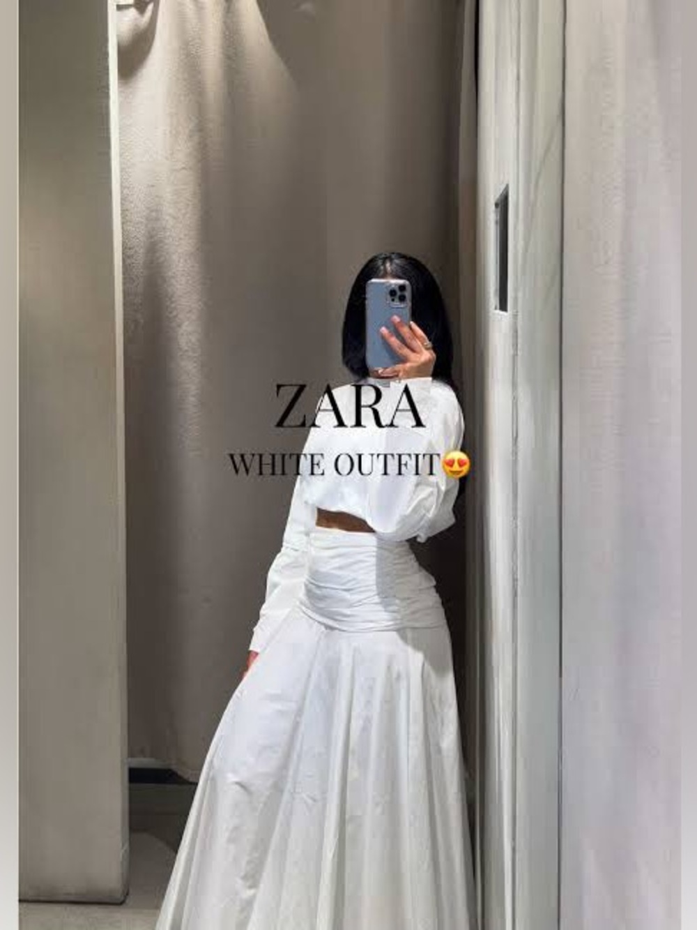 Zara voluminous midi skirt